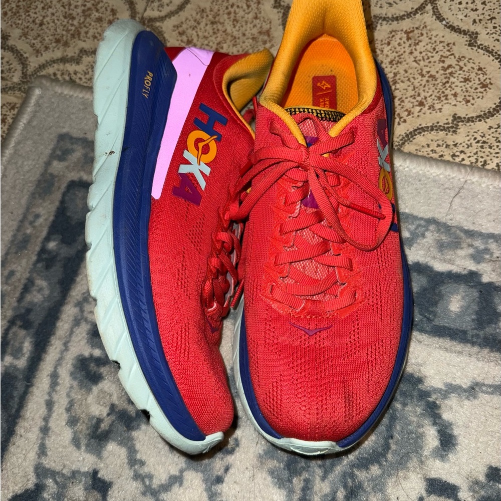 Hoka One One Red and Blue Women’s size 7B